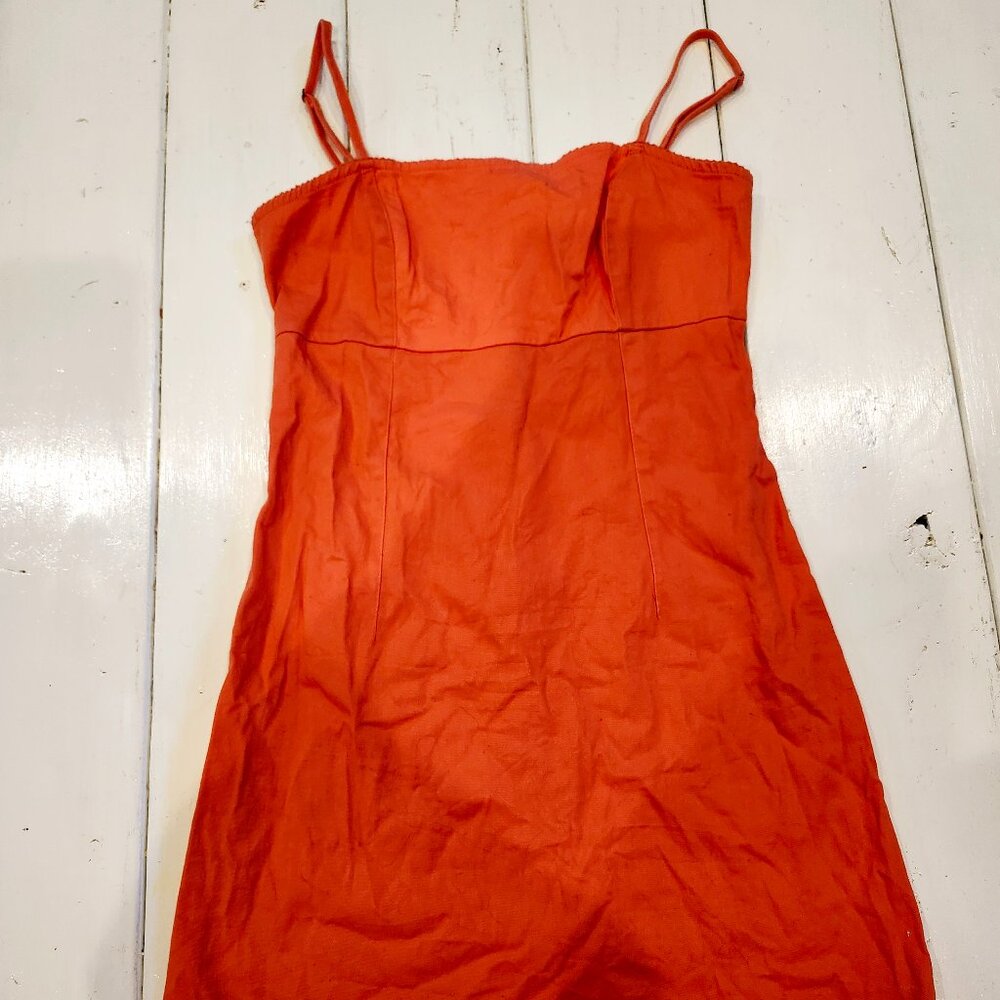 Wild Fable Coral Mini Dress Tank Top Strap Zip up Juniors Size XS